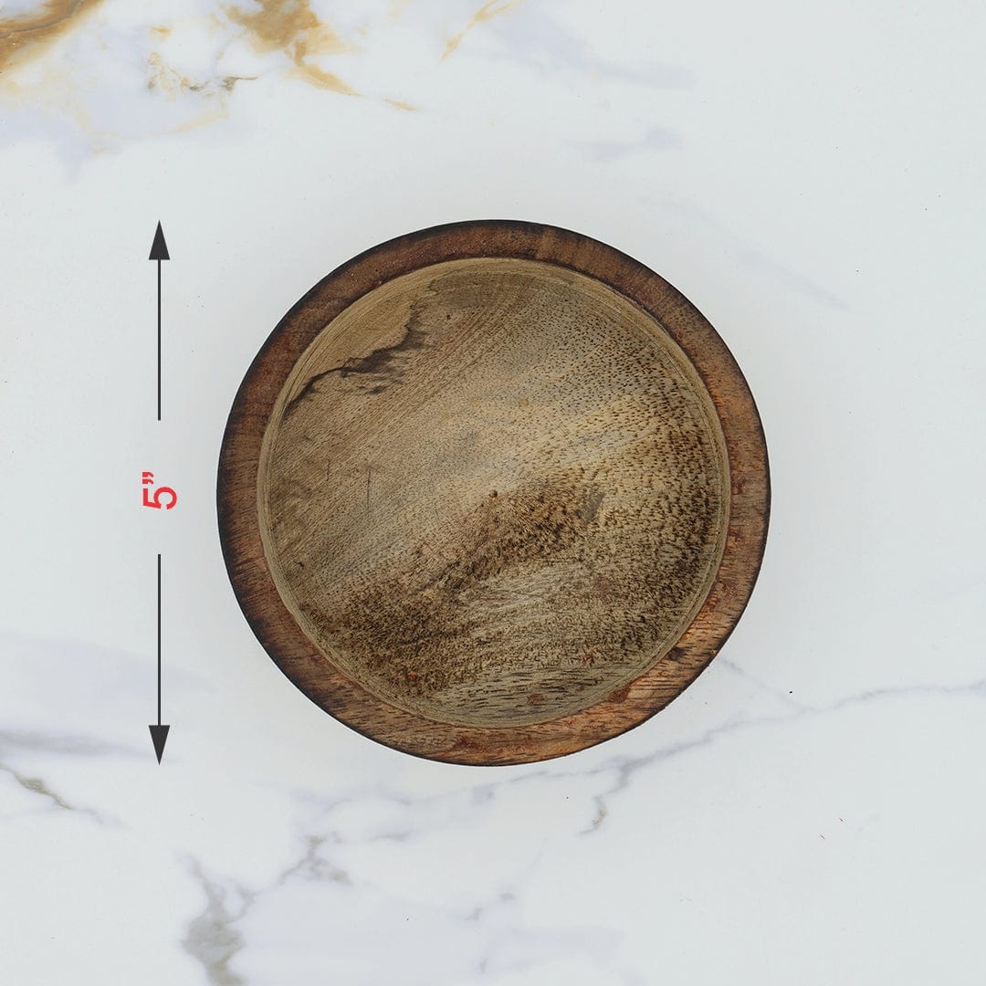 Crafteria 5 Wooden Candle Round Bowl