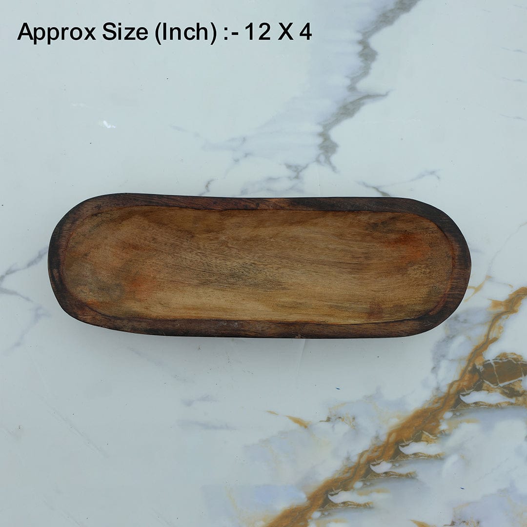 Crafteria 8 X 4 Wooden Candle Oval Bowl