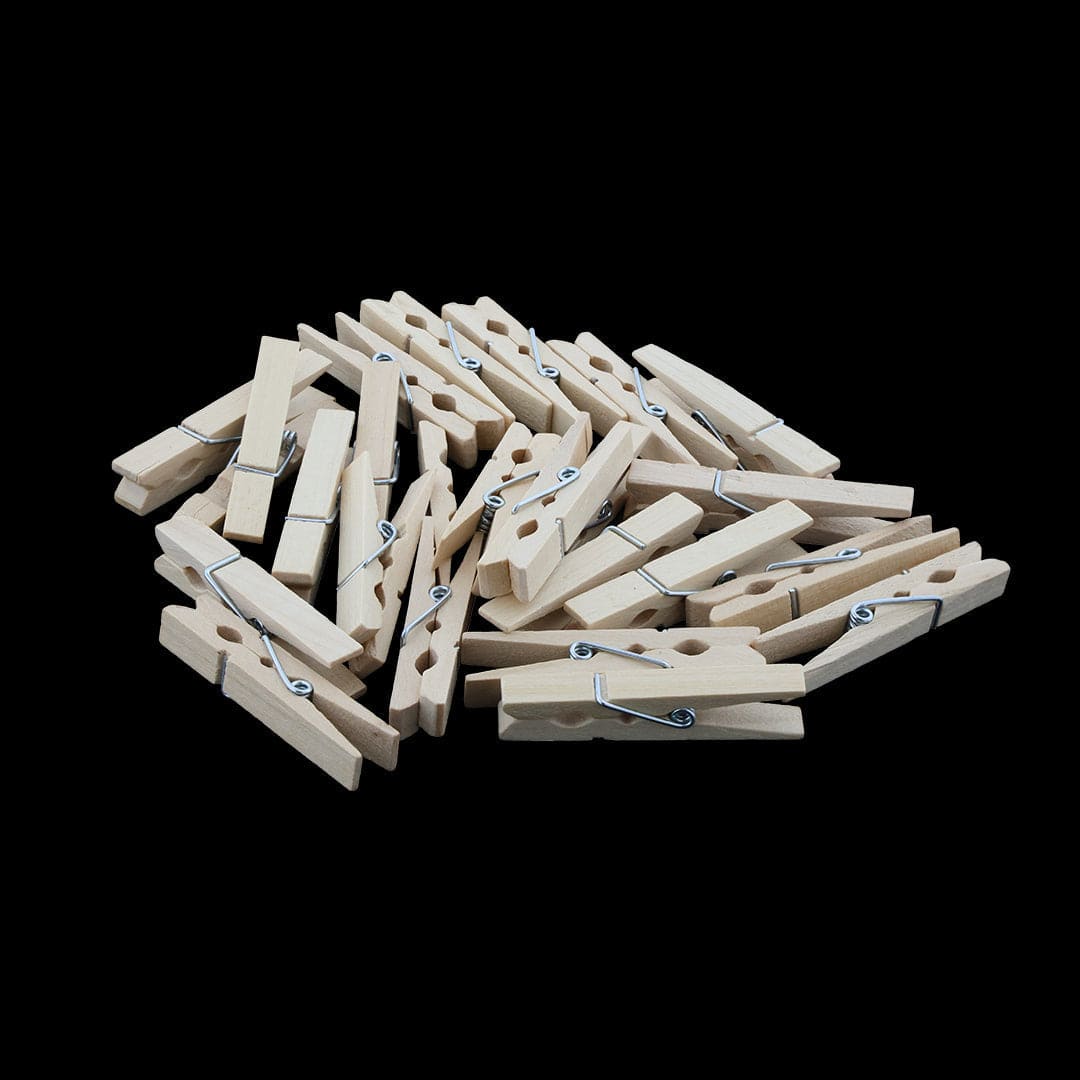 Crafteria 4.8Cm Natural Wooden Clip