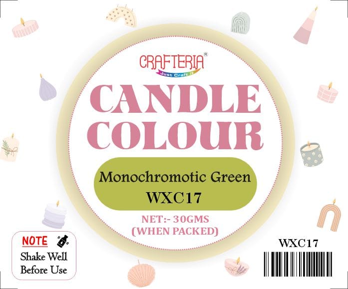 Crafteria Monochromotic Green Candle Colour